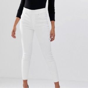 SPANX Distressed Ankle Skinny Jeans White Size XS